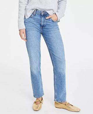 On the 34th, Women's High-Waist Straight Leg Jeans, Regular and Short Length, Designed for Macy's