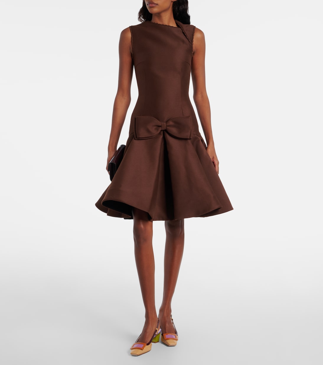 Bow-Detail Midi Dress