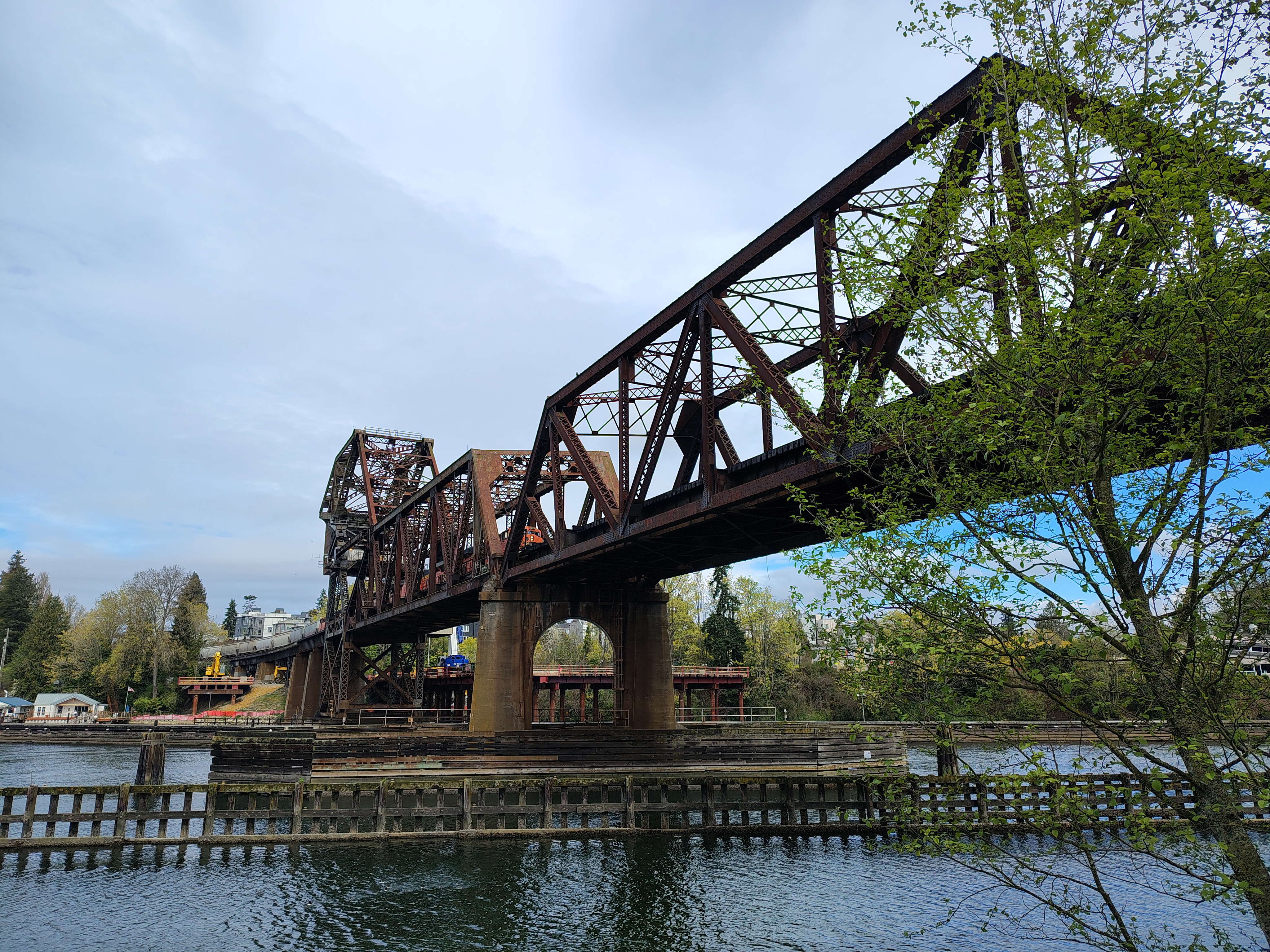 metal bridge over water