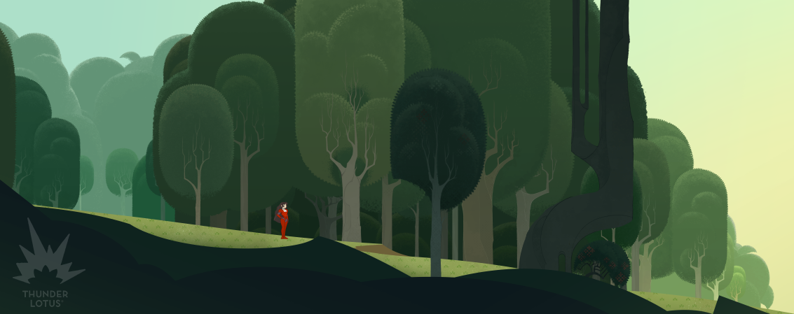 Art and screens from a cartoon like indie game