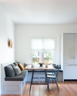 coastal dining area with banquette