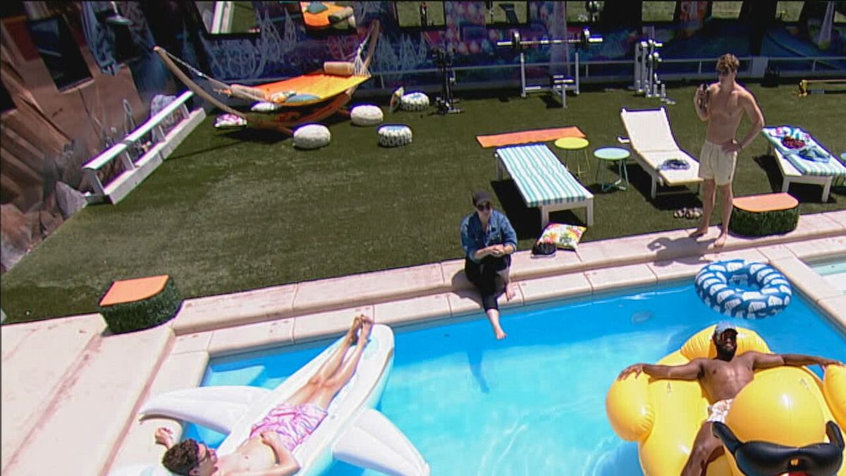 Big Brother Houseguests Chilling by the pool