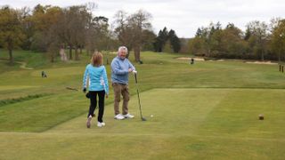 Alison Root and Jezz Ellwood on the tee