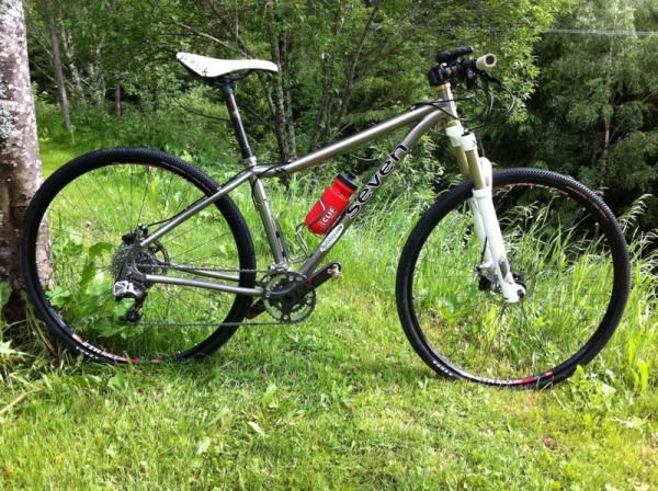 Mary's bike set up with Kenda Small Block 8 cyclo-cross tires for diversified training options
