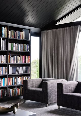 Armchairs in home library