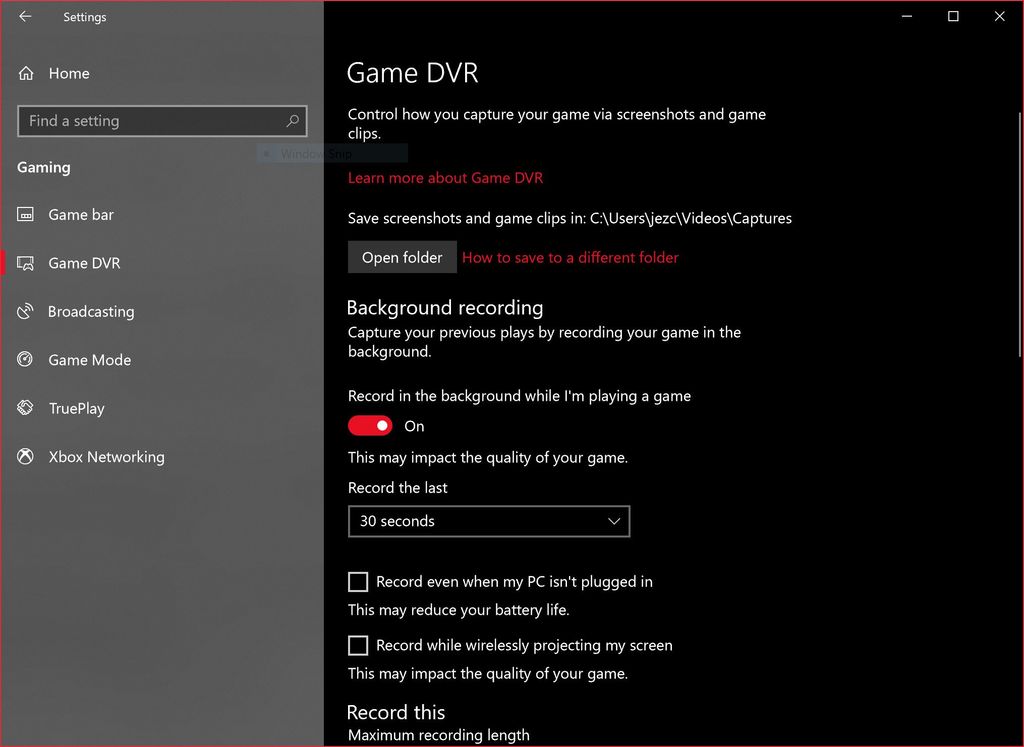 How to use the Windows 10 Xbox Game Bar Game capture, screenshots
