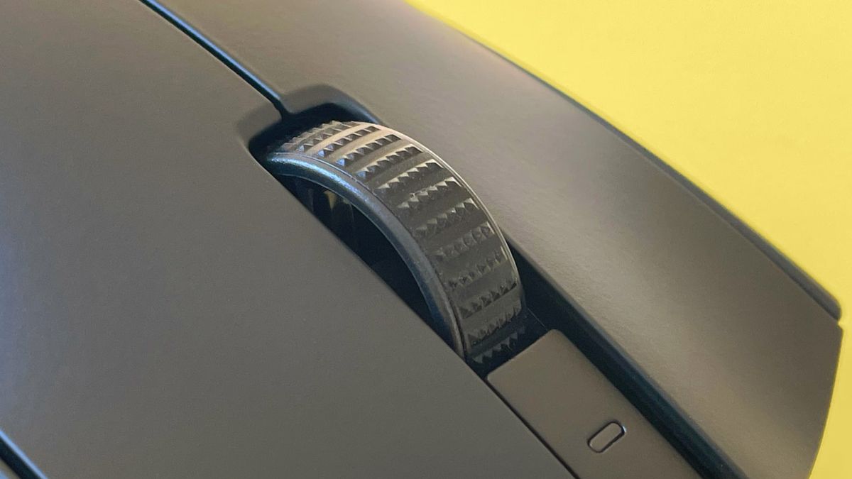 The Razer Viper V3 Pro mouse against a yellow background.