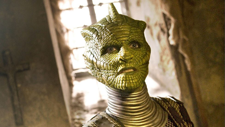 Silurian Alaya (Neve McIntosh) in Doctor Who episode The Hungry Earth