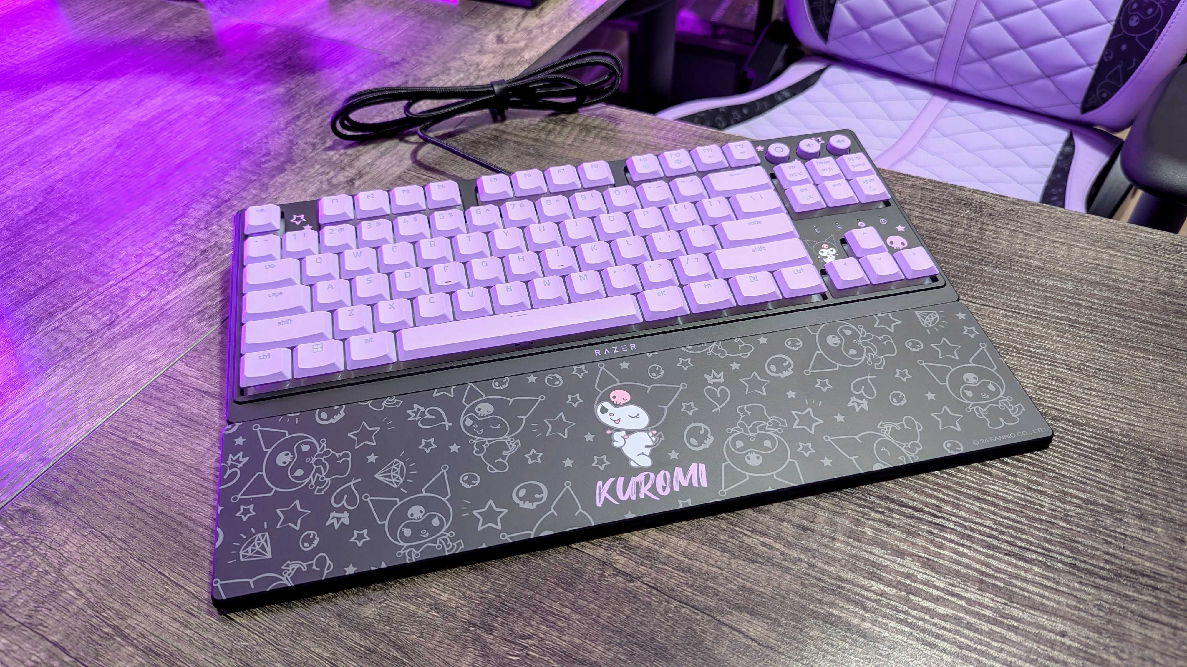 The Razer Ornata V3 Tenkeyless Kuromi Edition.