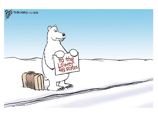 Editorial cartoon Polar vortex