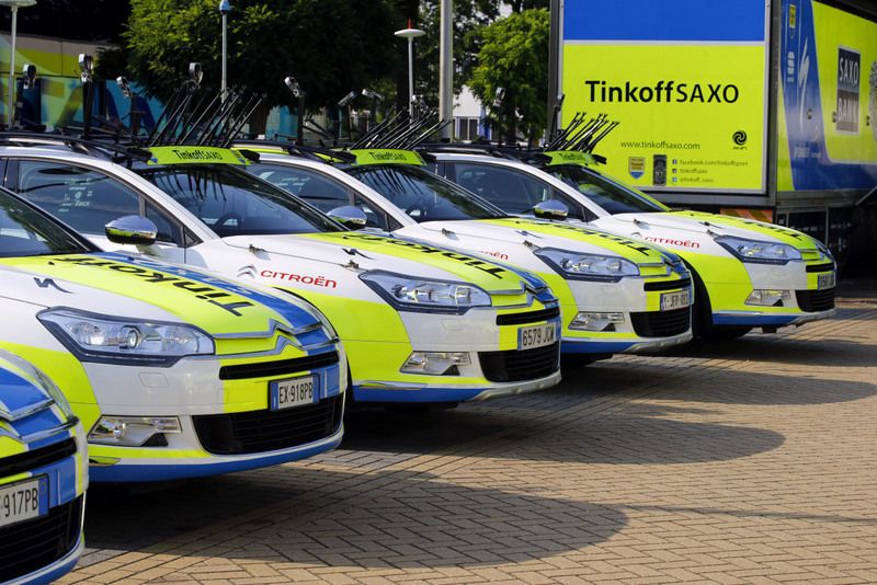 No camo for the team vehicles, just fluo