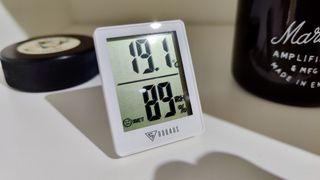humidity meter showing high humidity level