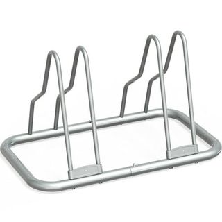 Shw Bicycle Rack 2 Compartments, Silver