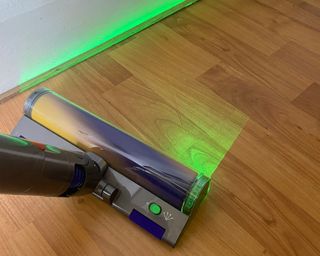 Image of Dyson Fluffy Laser Head during testing at home