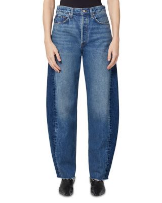 Luna High Rise Curved Taper Jeans in Split