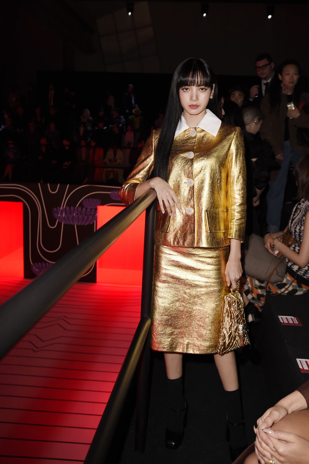 Lisa from Blackpink attends the Prada show during Milan Fashion Week Fall/Winter 2020/2021 on February 20, 2020 in Milan, Italy. (Photo by Pietro S. D'Aprano/Getty Images for Prada)