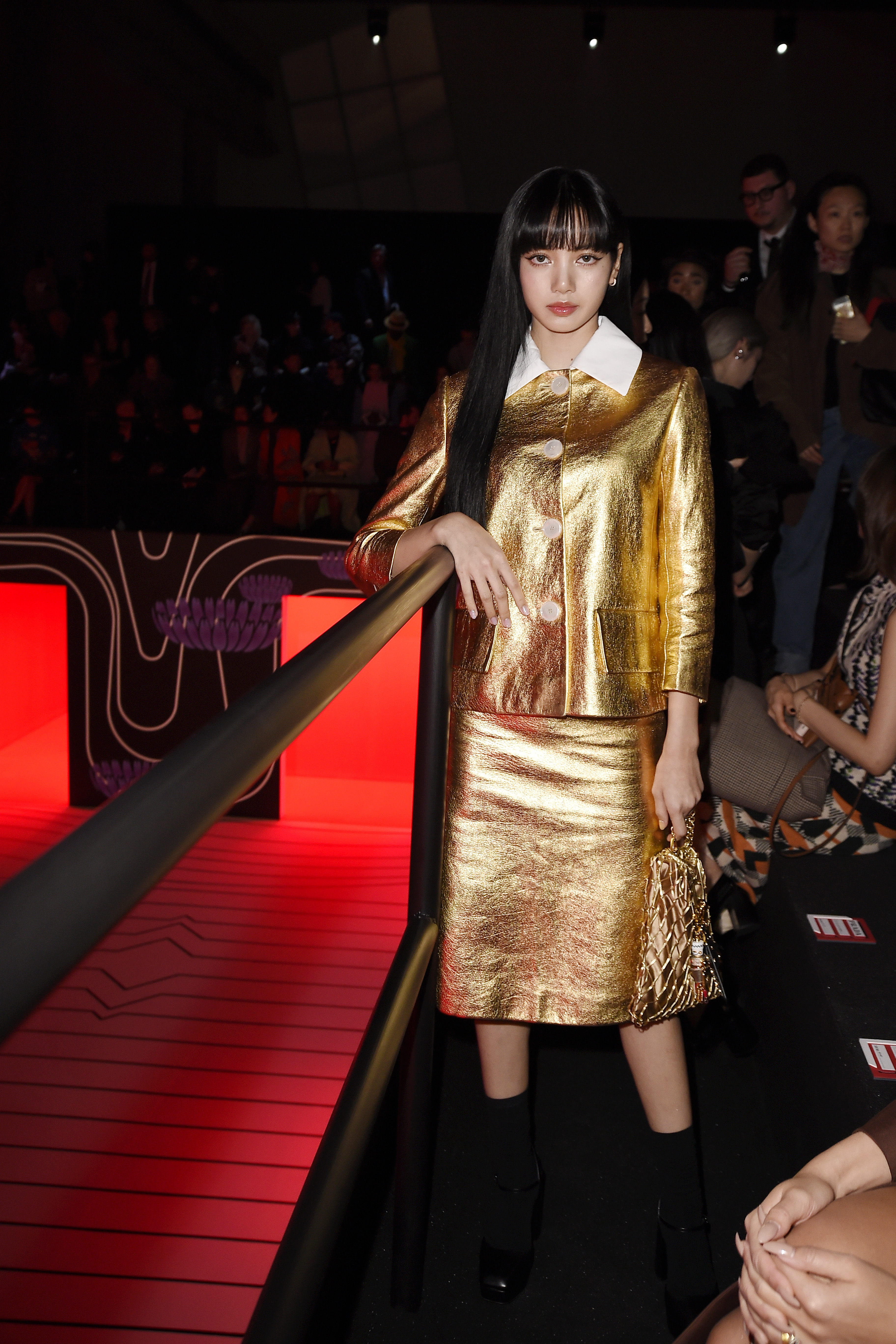 Lisa from Blackpink attends the Prada show during Milan Fashion Week Fall/Winter 2020/2021 on February 20, 2020 in Milan, Italy. (Photo by Pietro S. D'Aprano/Getty Images for Prada)