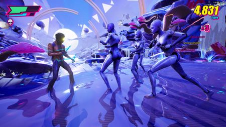 Enemies run towards Charlie Disco in Dead as Disco