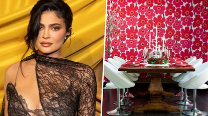 kendall jenner and pink dining room