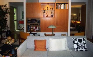 The living room with modernist furnishing