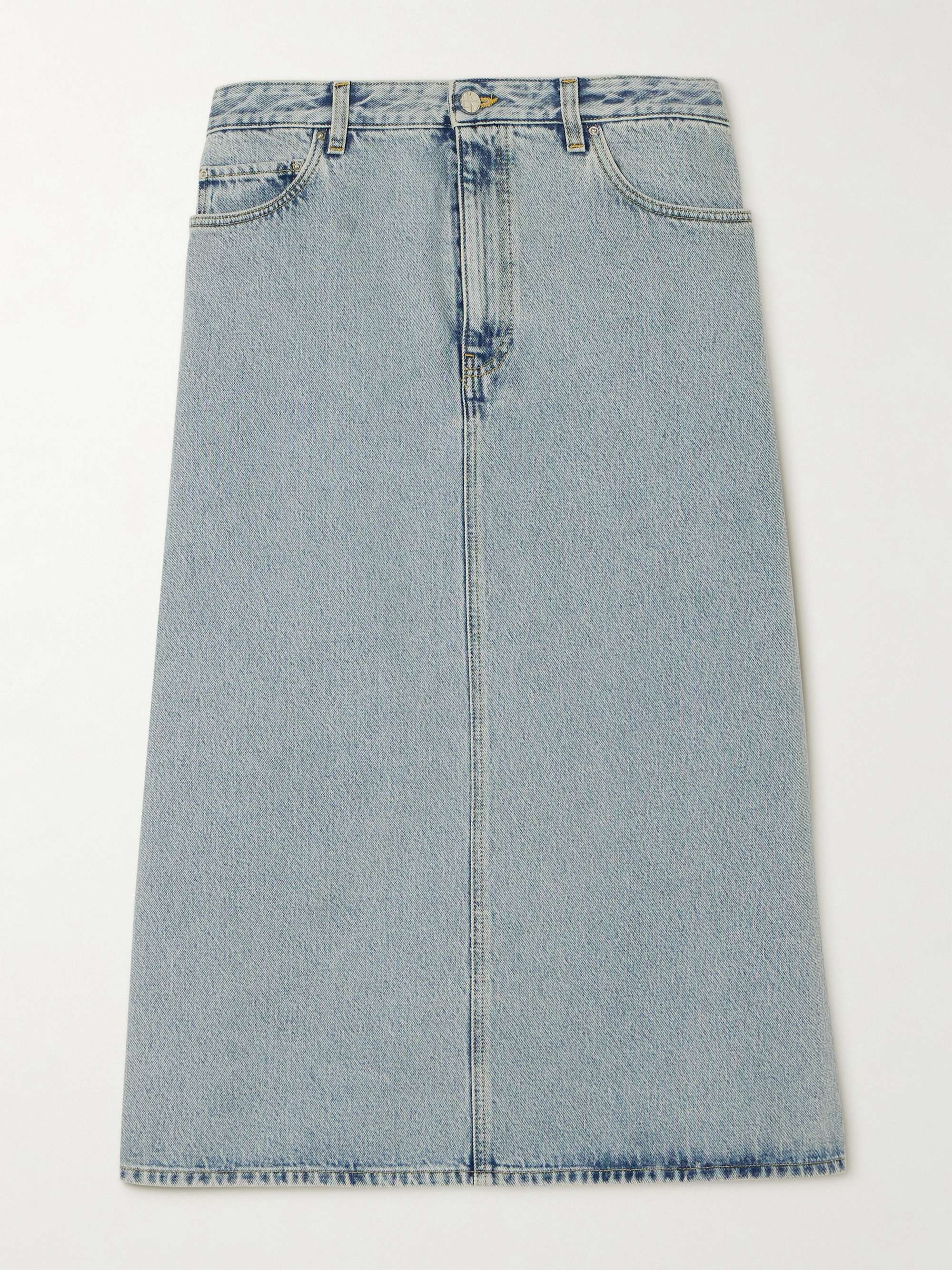 Organic Denim Midi Skirt