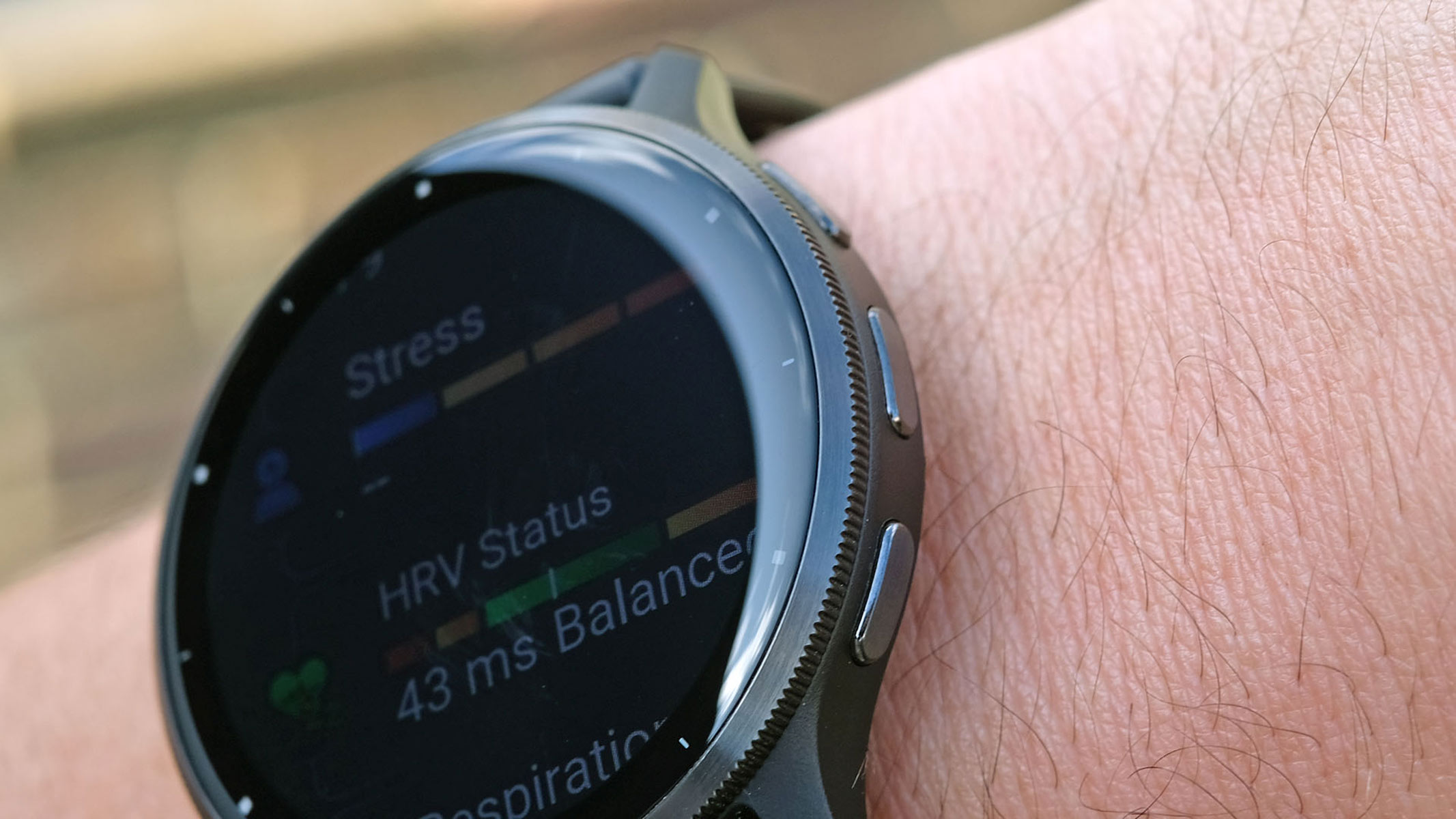 Garmin Venu 3, a close-up picture of the health stats display