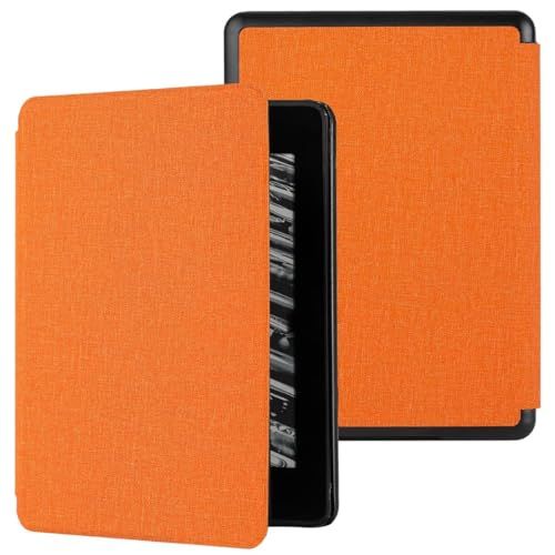 Cloth orange thin PU leather protective cover with hand strap 