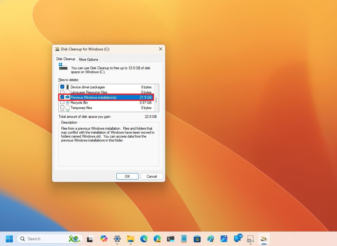 How to reclaim space after upgrading to Windows 10 2024 Update (version 24H2)