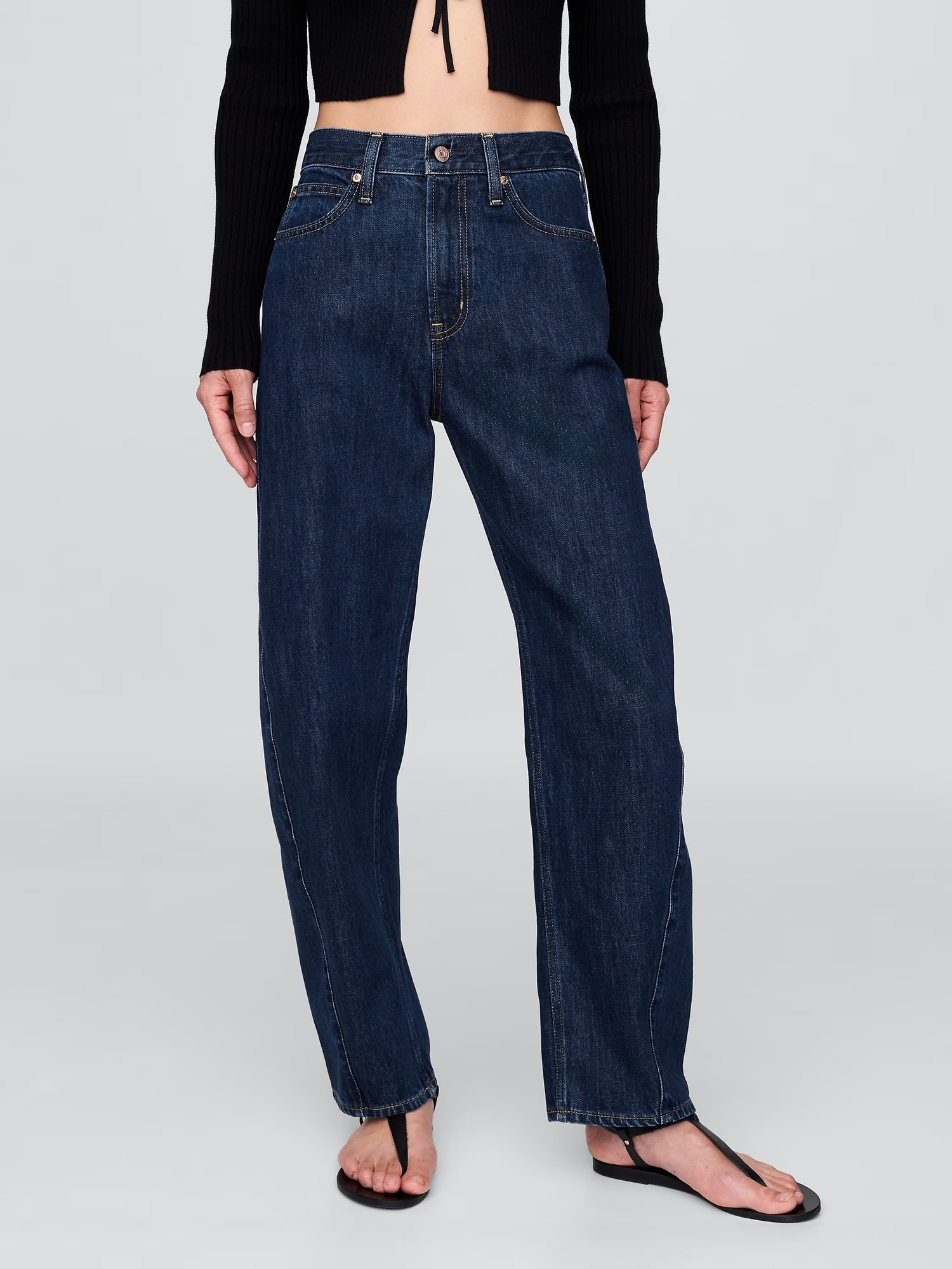 Gap, High Rise Barrel Jeans