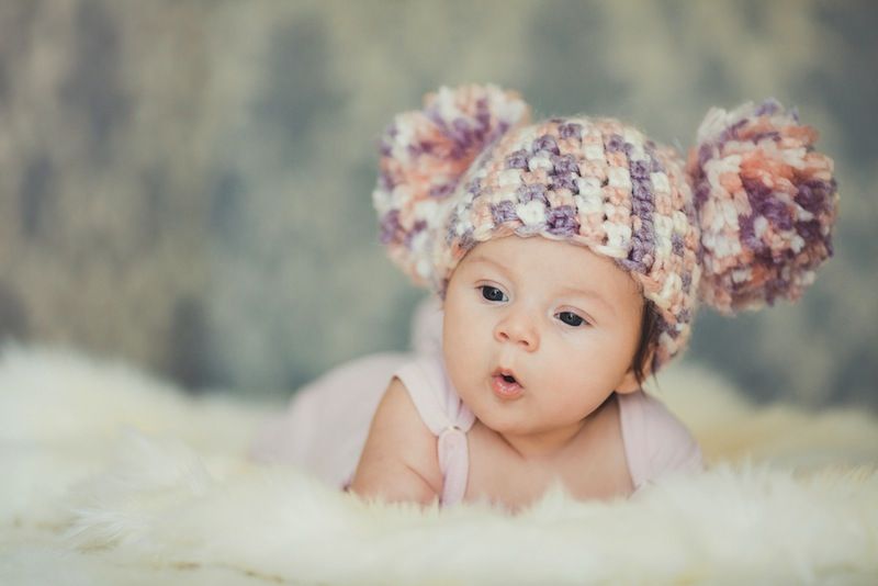 Baby girl in a hat