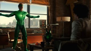 Ryan Reynolds in his CGI suit in Green Lantern