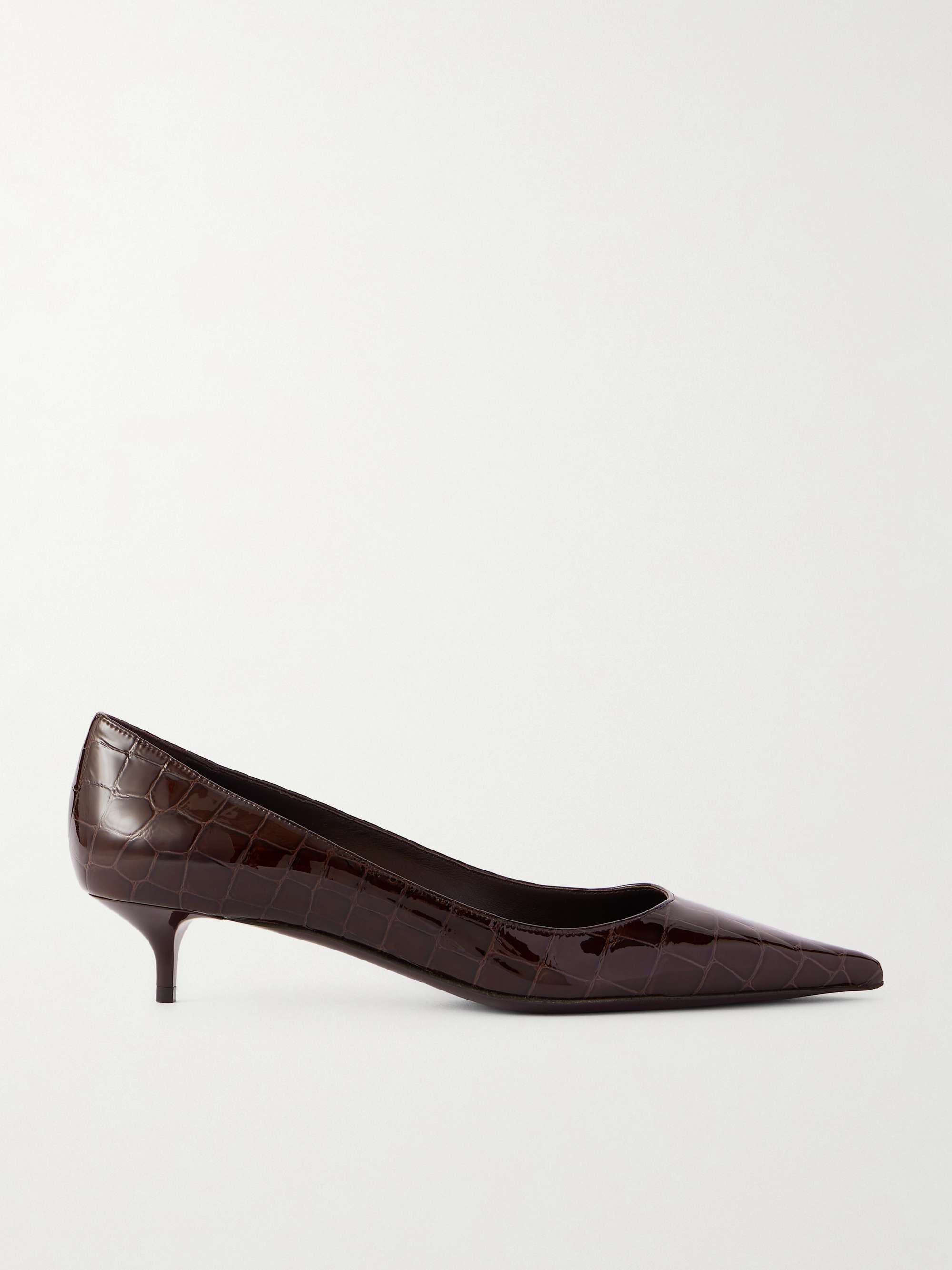 Amelia Croc-Effect Leather Pumps