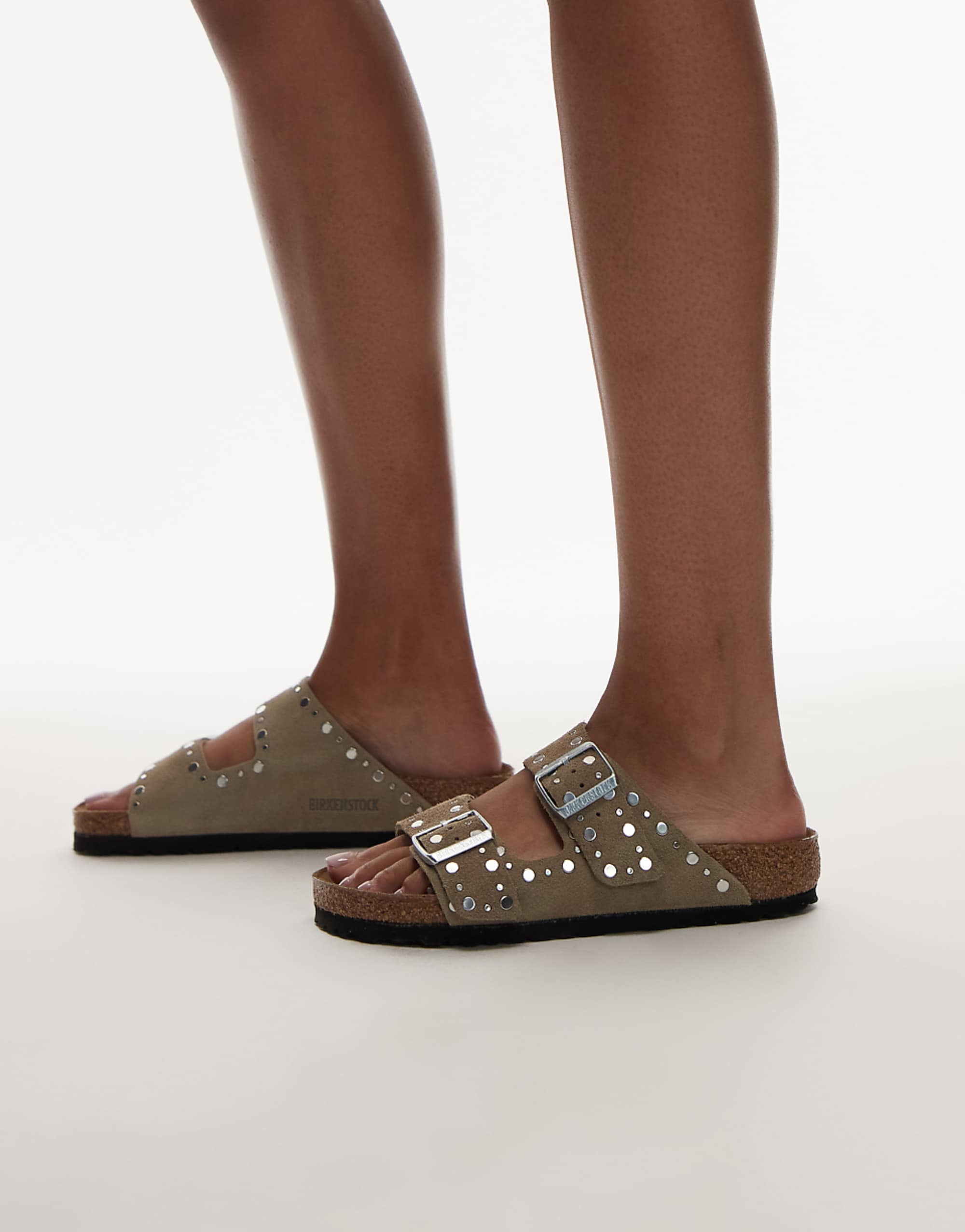 Birkenstock Arizona Rivet Sandal in Taupe