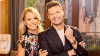 Kelly Ripa and Ryan Seacrest on Live with Kelly and Ryan.