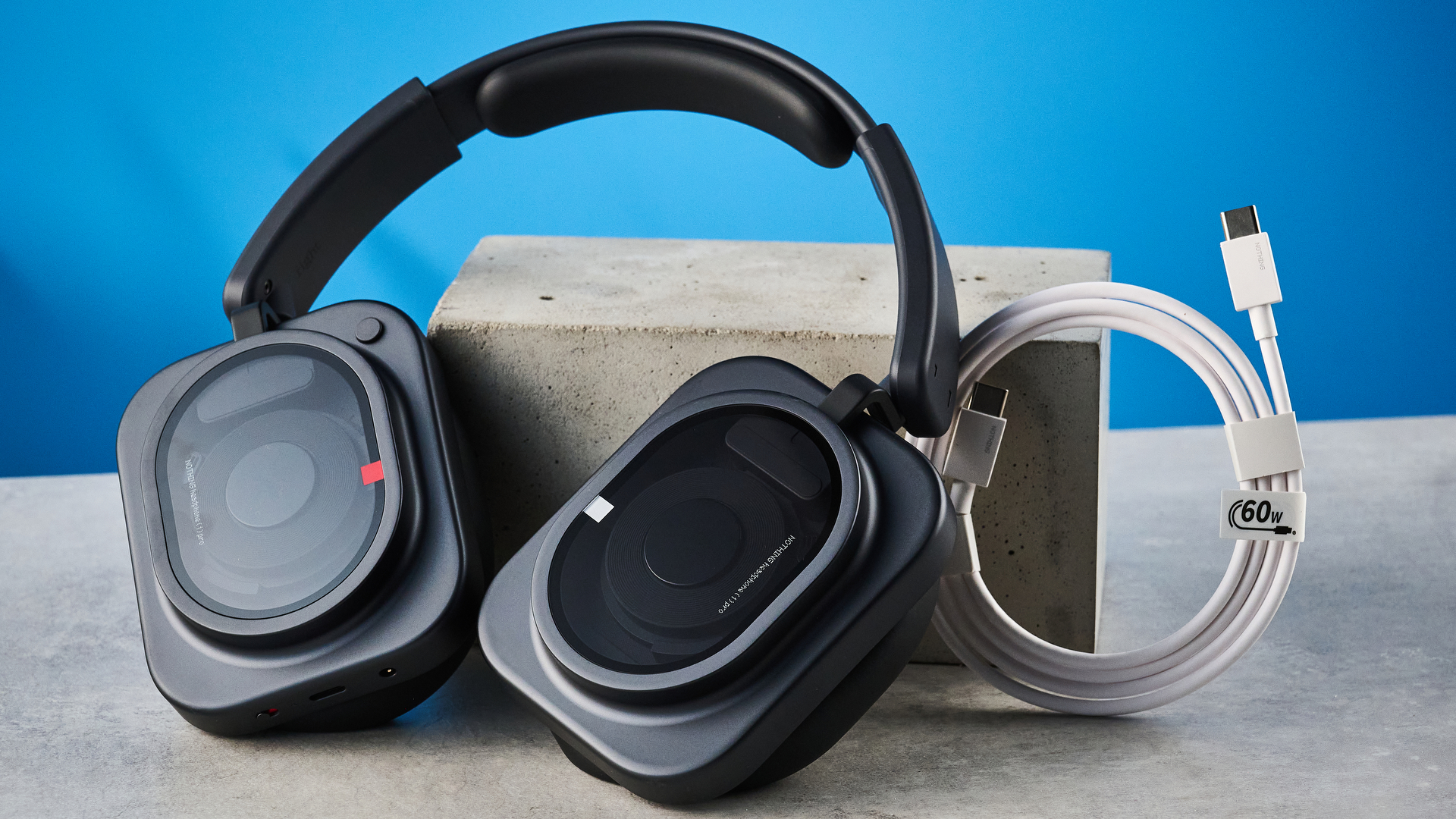 A pair of Nothing Headphone (1) Pro over-ear headphones