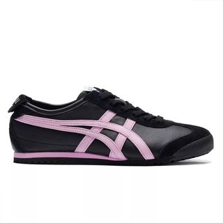 black and pink trainers