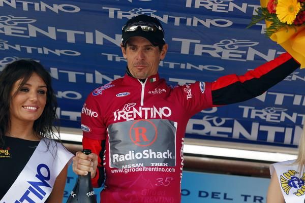 Andreas Kl&ouml;den (RadioShack) in the leader's jersey at Giro del Trentino.