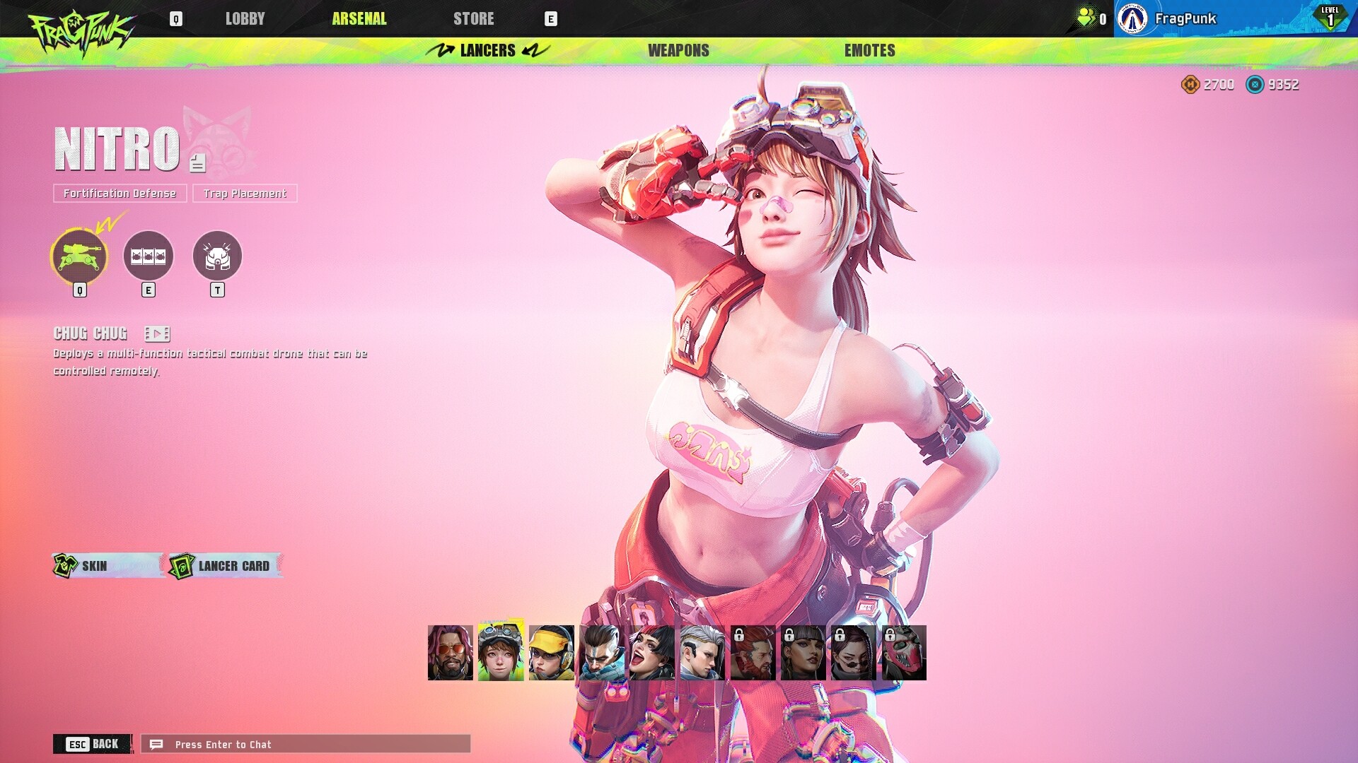 Screenshot of characters in Fragpunk on PC.