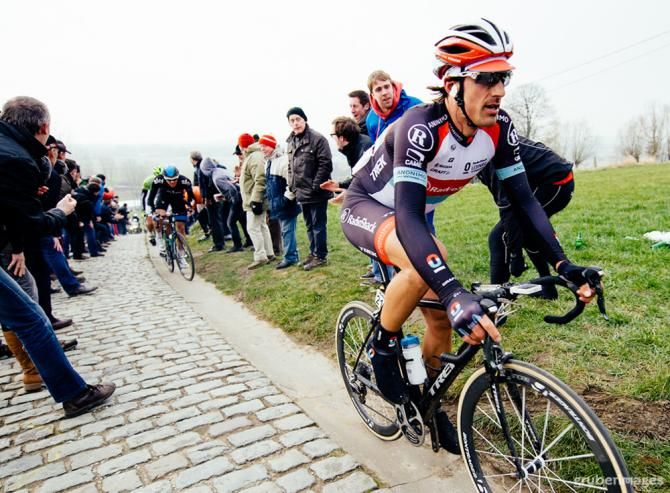 Fabian Cancellara rides away from his rivals in E3 Harelbeke