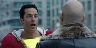 Shazam stands in awe in front of Dr. Sivana