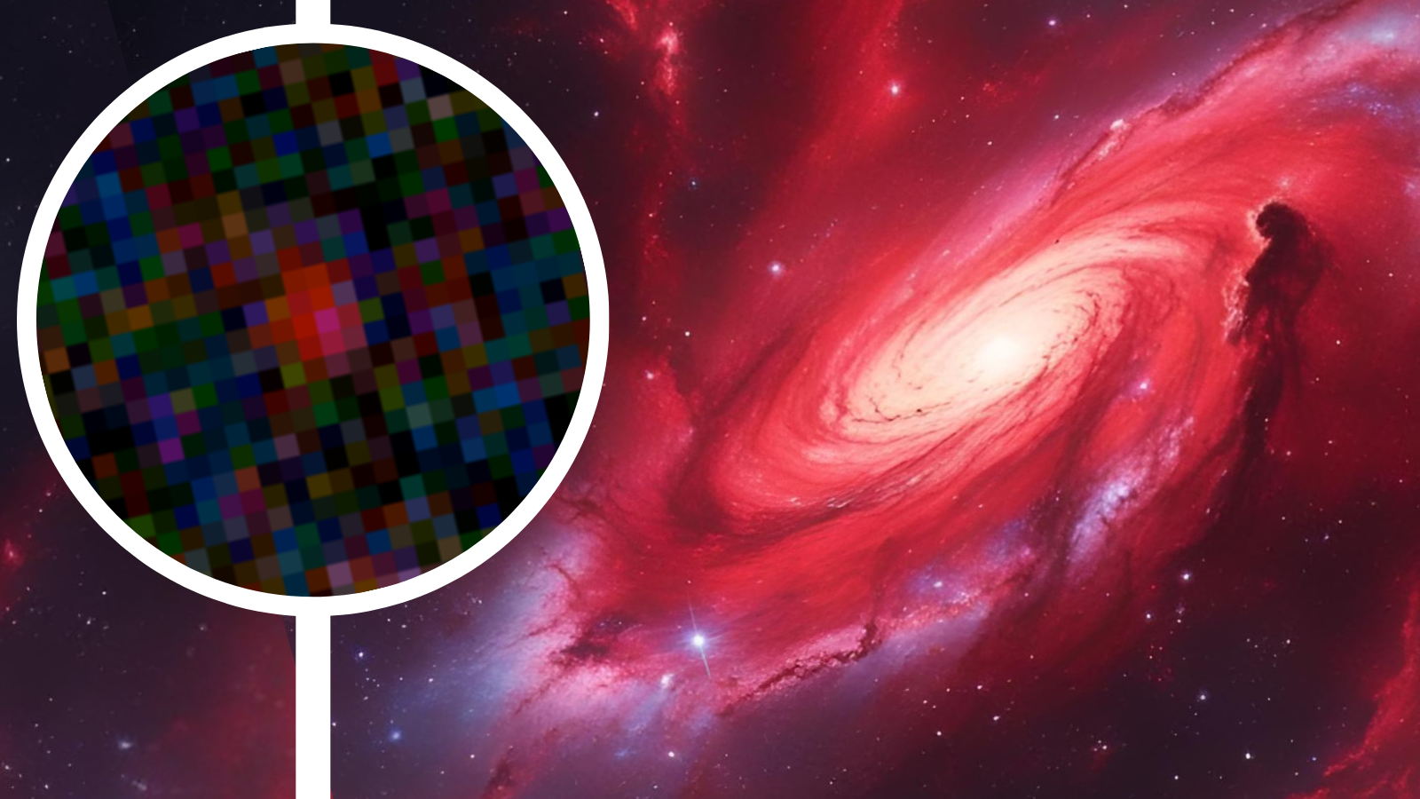 (Main) an illustration of a highly redshifted early galaxy (Inset) the earliest galaxy ever detected MoM z14