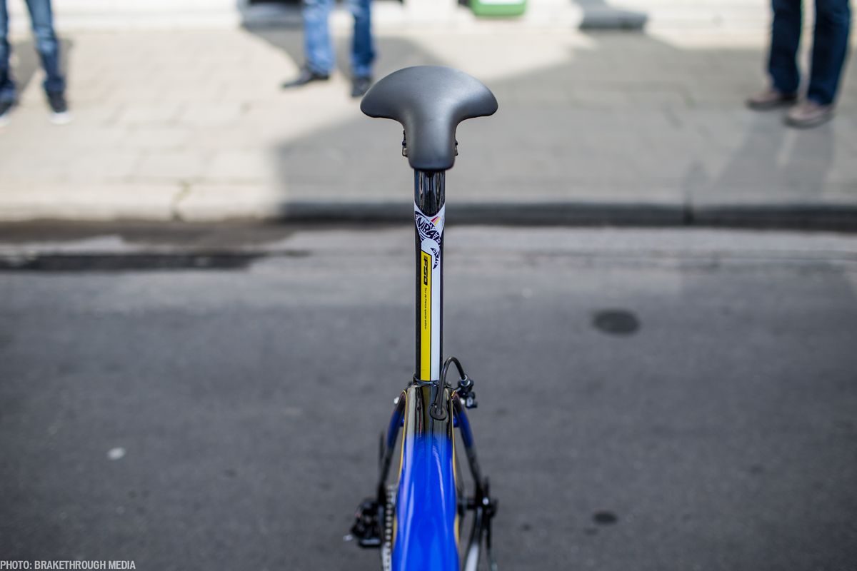 The shark logo also features on the seatpost