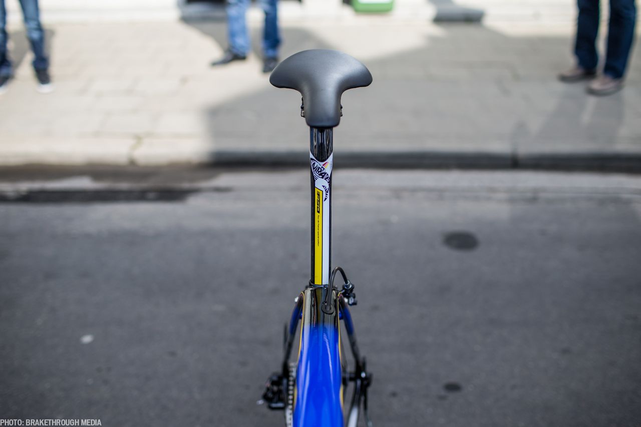 The shark logo also features on the seatpost