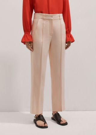 Lightweight Tailored Slim Crop Trouser