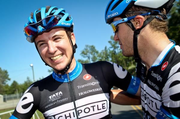 Rob Squire (Chipotle) and teammate Danny Summerhill happy with his win.