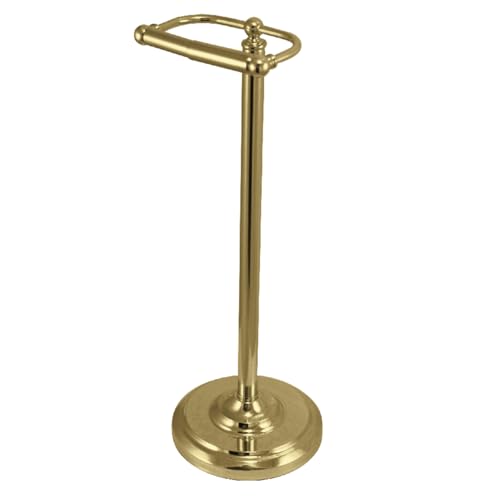 Kingston Brass Cc2007 Vintage Freestanding Toilet Paper Holder, Brushed Brass 6 X 7.5 X 21.5
