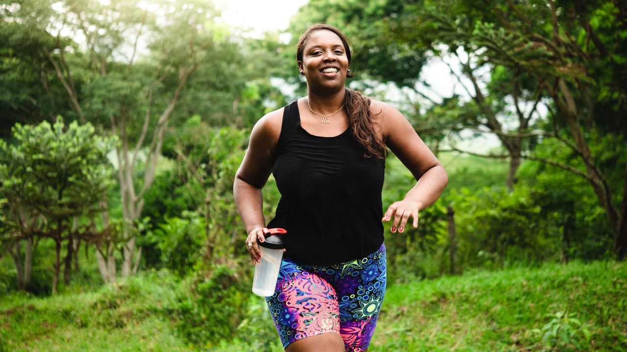 Woman out running