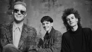 Love And Rockets posing for a photograph in the mid-80s