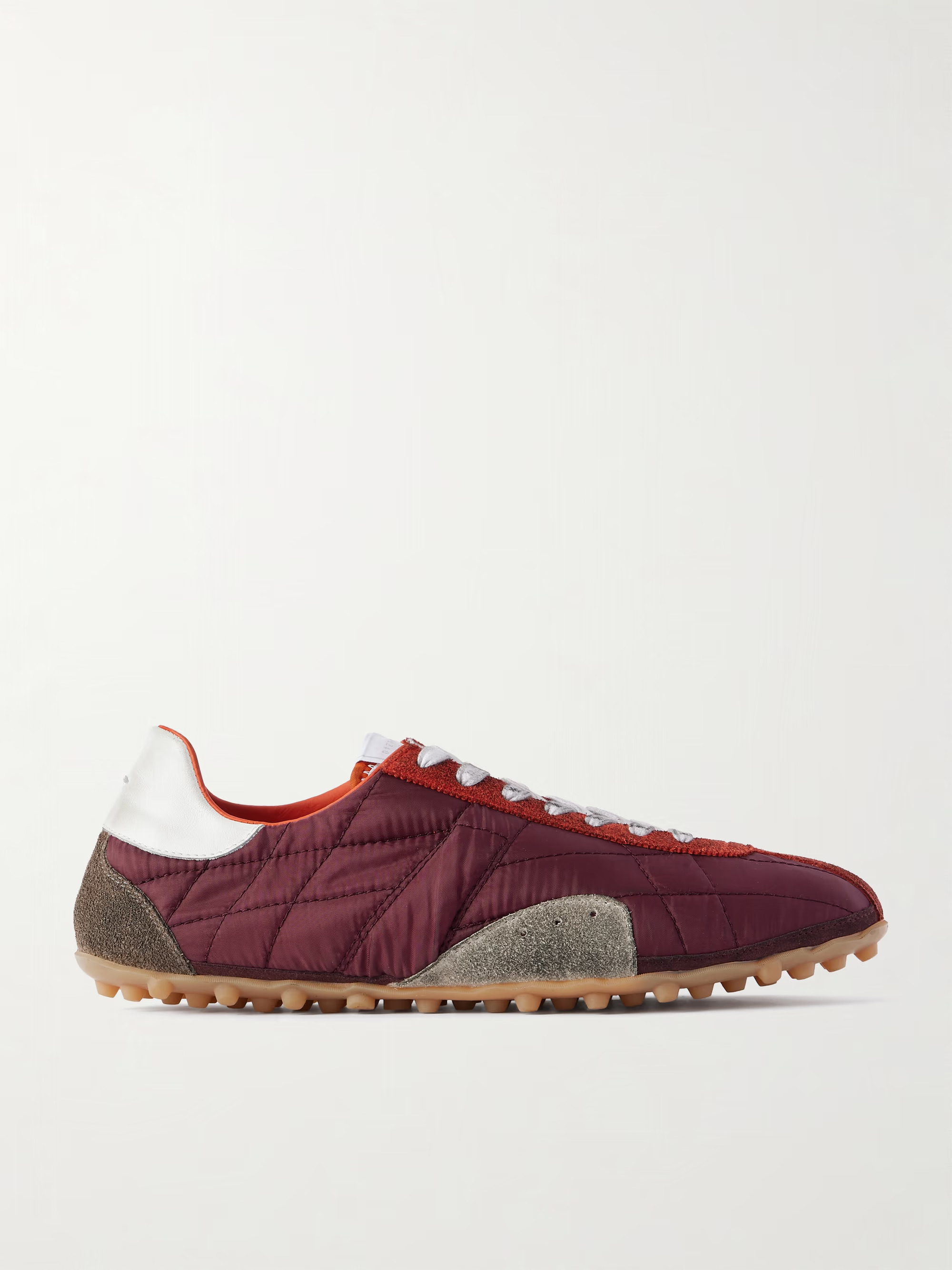 wallpaper fashion gift guide Sprinters Leather and Suede-Trimmed Nylon Sneakers Maison Margiela