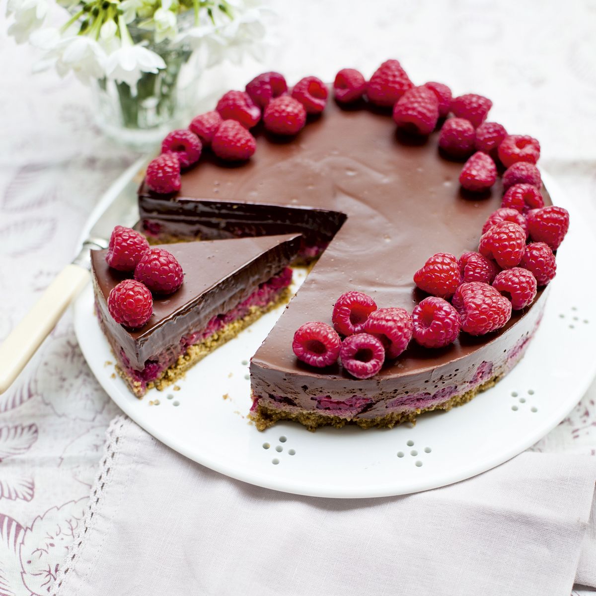 Chocolate and Raspberry Pie Dessert Recipes Woman & Home